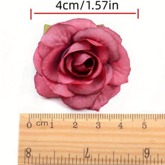 10pcs Artificial Flower Heads Fake Wedding Flower Realistic DIY Craft Bouquet