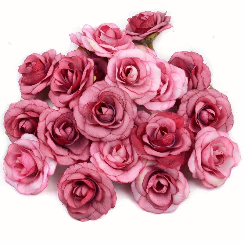 10pcs Artificial Flower Heads Fake Wedding Flower Realistic DIY Craft Bouquet