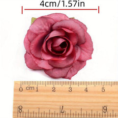 10pcs Artificial Flower Heads Fake Wedding Flower Realistic DIY Craft Bouquet
