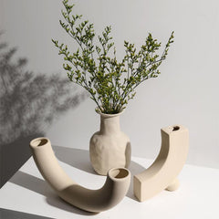 Ceramic Vase Home Decor Bottle Ornament Vegan Art Gift