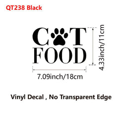 Dog Food Decal Removable Vinyl Art Sticker