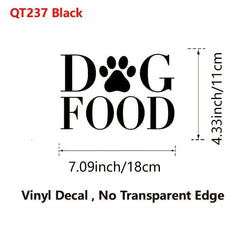 Dog Food Decal Removable Vinyl Art Sticker
