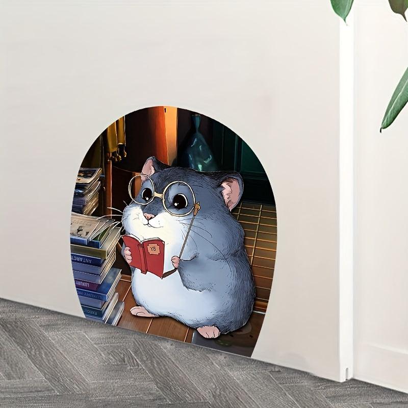 3D Mouse Hole Wall Sticker Self Adhesive Bedroom Living Room Home Decor