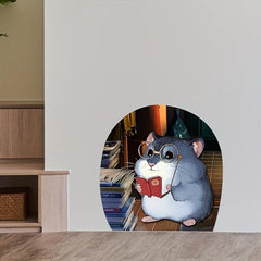 3D Mouse Hole Wall Sticker Self Adhesive Bedroom Living Room Home Decor