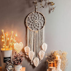Boho Leaves Dream Catcher Macrame Wall Decor Large Dream Catchers