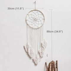 Boho Leaves Dream Catcher Macrame Wall Decor Large Dream Catchers