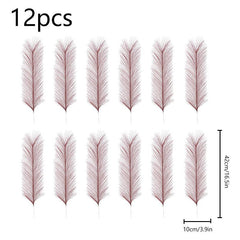 12pcs Artificial Pampas Grass for DIY Bouquets Home Room Decor Wedding