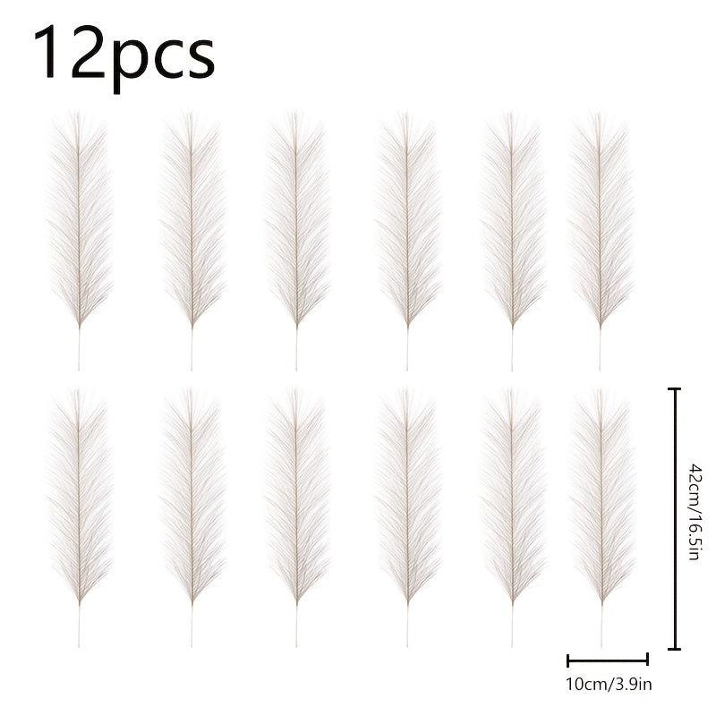 12pcs Artificial Pampas Grass for DIY Bouquets Home Room Decor Wedding