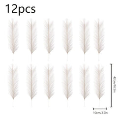12pcs Artificial Pampas Grass for DIY Bouquets Home Room Decor Wedding