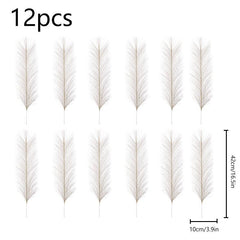 12pcs Artificial Pampas Grass for DIY Bouquets Home Room Decor Wedding