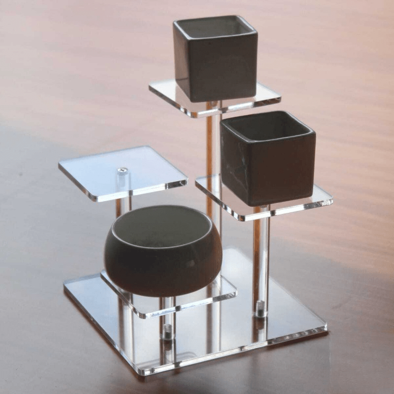Acrylic Transparent Hand Rack Display for Cosmetics Perfume Jewelry