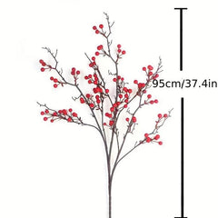 3pcs Red Berry Spray Picks for Home Decor