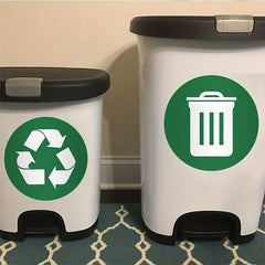 Recyclable Signs Trash Sorting Stickers Green Sign Home Restaurant Deco