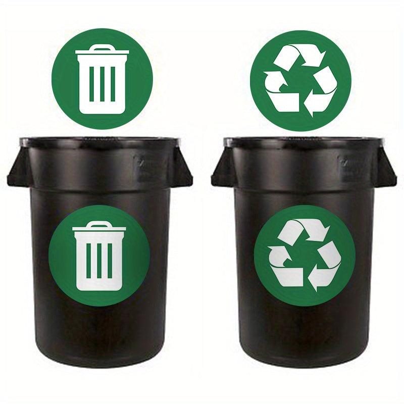 Recyclable Signs Trash Sorting Stickers Green Sign Home Restaurant Deco