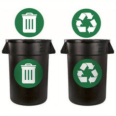 Recyclable Signs Trash Sorting Stickers Green Sign Home Restaurant Deco