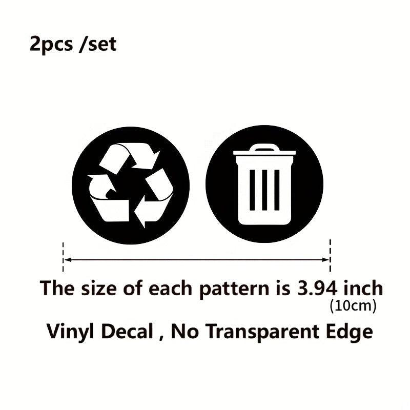 Recyclable Signs Trash Sorting Stickers Green Sign Home Restaurant Deco