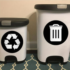 Recyclable Signs Trash Sorting Stickers Green Sign Home Restaurant Deco