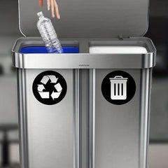 Recyclable Signs Trash Sorting Stickers Green Sign Home Restaurant Deco