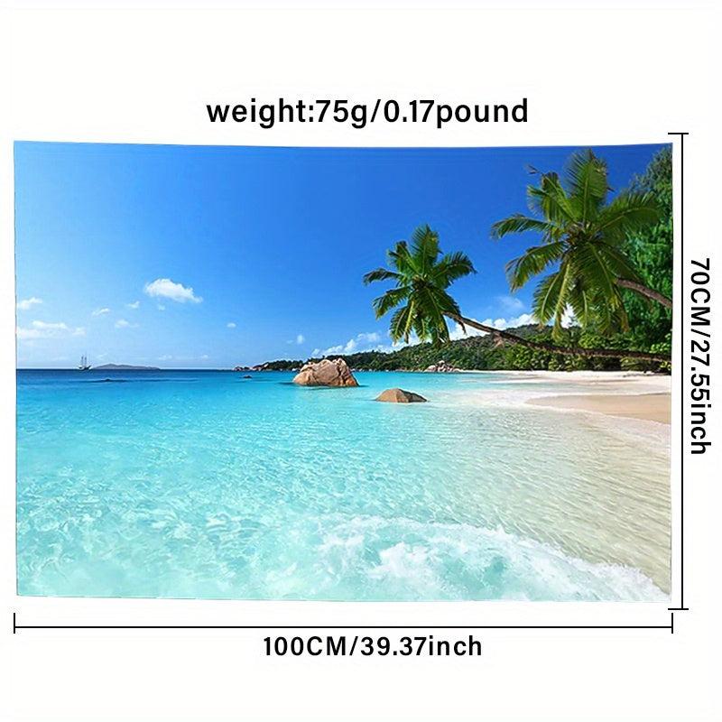 Seaside Landscape Tapestry Beach Palm Tree Wall Hanging