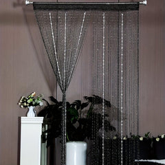 Wedding Bead Curtain Silver Wire Love Tassel Door Decoration