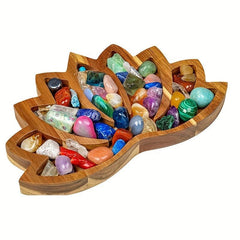 Lotus Crystal Tray for Stones Display - Crystal Holder for Healing Stones