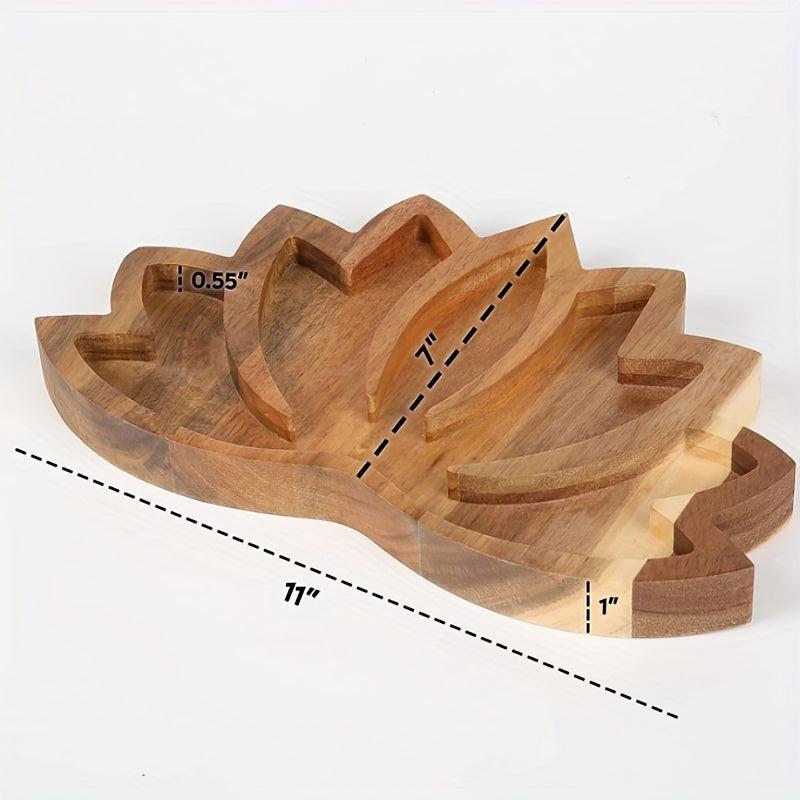 Lotus Crystal Tray for Stones Display - Crystal Holder for Healing Stones