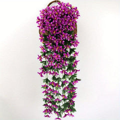 Artificial Lily Flower Wall Decor Fake Flowers Rattan Flower Bar Hanging Orchid