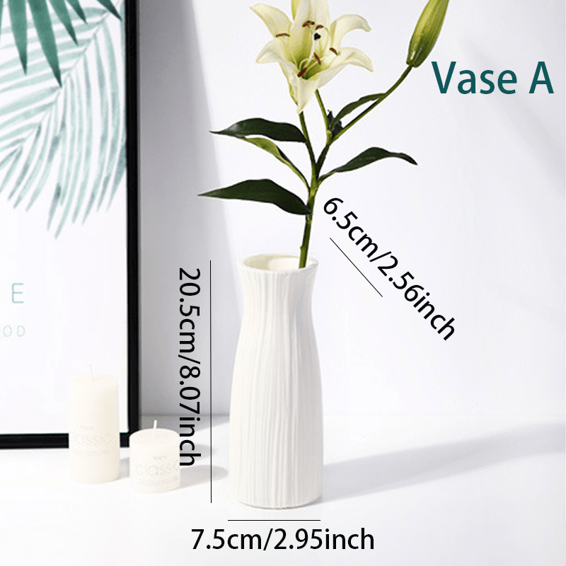 Nordic Plastic Vase Modern Style Flower Arrangement Wedding Decor