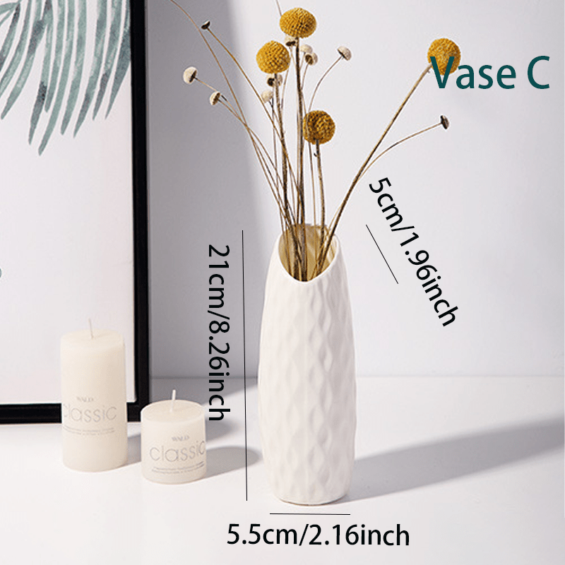 Nordic Plastic Vase Modern Style Flower Arrangement Wedding Decor