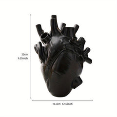 Resin Heart Flower Vase Home Decor Ornament