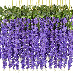 3pcs Wisteria Flower Vines Garland 109 Artificial Wisteria Hanging Flowers