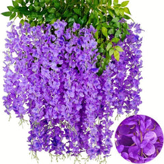3pcs Wisteria Flower Vines Garland 109 Artificial Wisteria Hanging Flowers