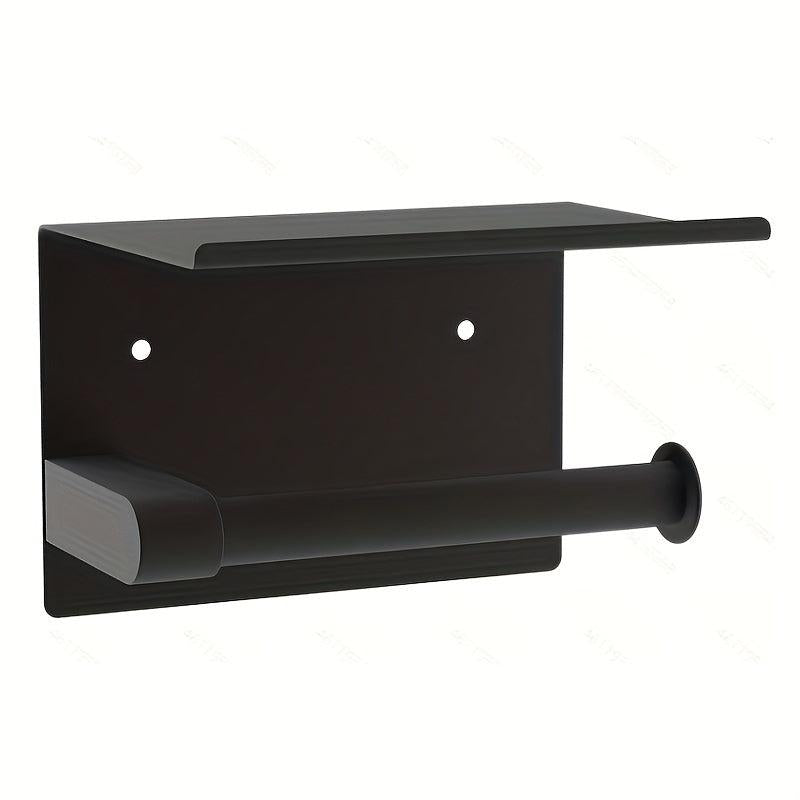Toilet Roll Holder with Shelf Bathroom Phone Storage Rack