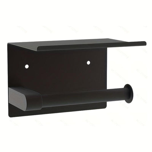 Toilet Roll Holder with Shelf Bathroom Phone Storage Rack