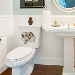 3D Cat Pattern Toilet Lid Decal Restroom Renovation Self-adhesive Decal