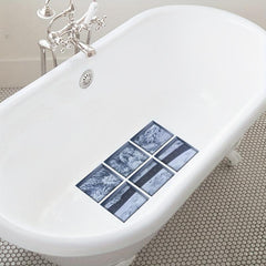 6pcs Winter Road Pattern Bathtub Appliques Waterproof Sticker