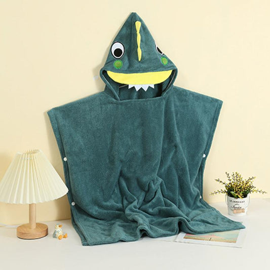 Kids Cartoon Hooded Bath Towel Soft & Absorbent Beach Towel