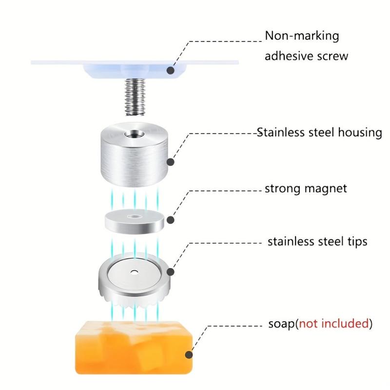 Stainless Steel Magnetic Soap Dish for Bathroom Organization