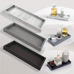 Silicone Storage Tray Rectangular Vanity Tray Sink Sponge Soap Dispenser Storage