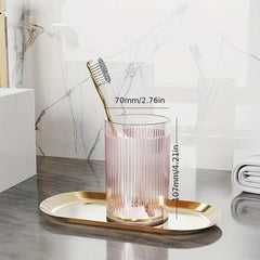 1pc Plastic Gargle Cup & Transparent Tumbler Bathroom Accessories