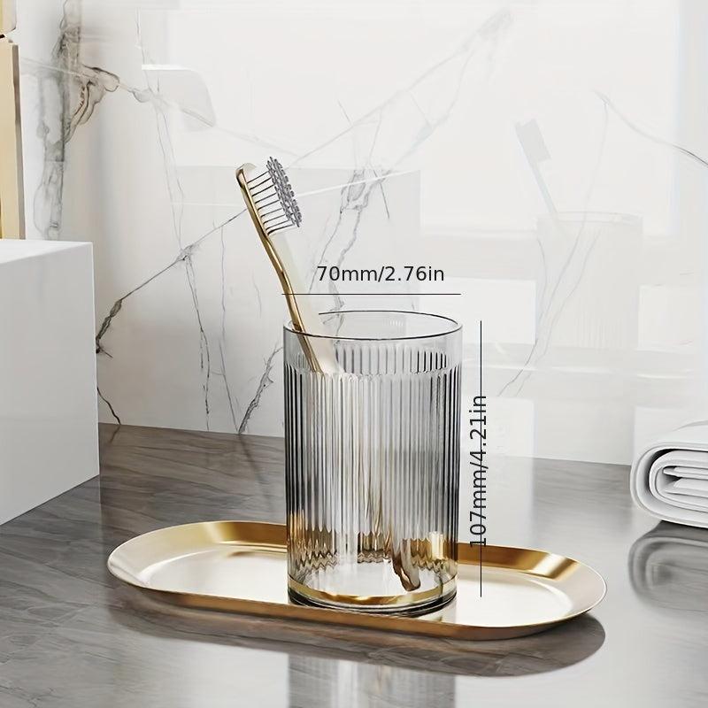 1pc Plastic Gargle Cup & Transparent Tumbler Bathroom Accessories