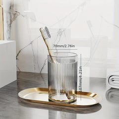 1pc Plastic Gargle Cup & Transparent Tumbler Bathroom Accessories