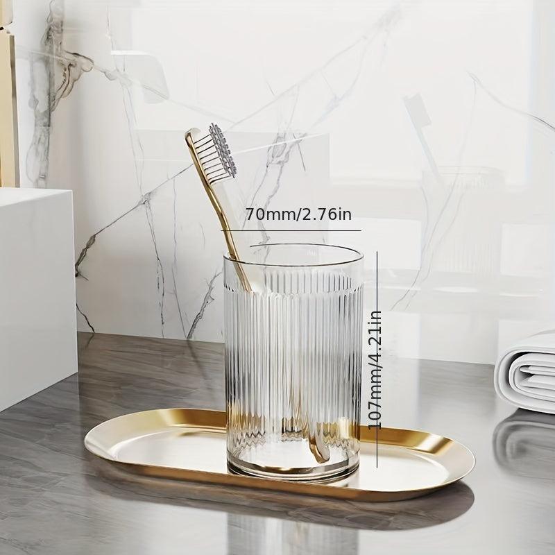 1pc Plastic Gargle Cup & Transparent Tumbler Bathroom Accessories