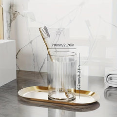 1pc Plastic Gargle Cup & Transparent Tumbler Bathroom Accessories