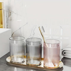 1pc Plastic Gargle Cup & Transparent Tumbler Bathroom Accessories