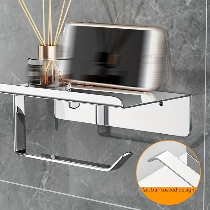 304 Stainless Steel Toilet Paper Holder with Storage Self Adhesive/Screw