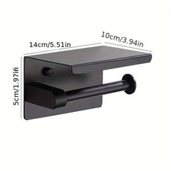 304 Stainless Steel Toilet Paper Holder with Storage Self Adhesive/Screw