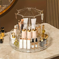 360 Rotating Cosmetic Storage Box Large Capacity Makeup Organizer