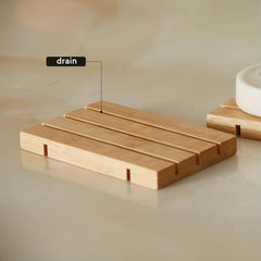 Wooden Soap Box Easy Drain Holder and Storage Container