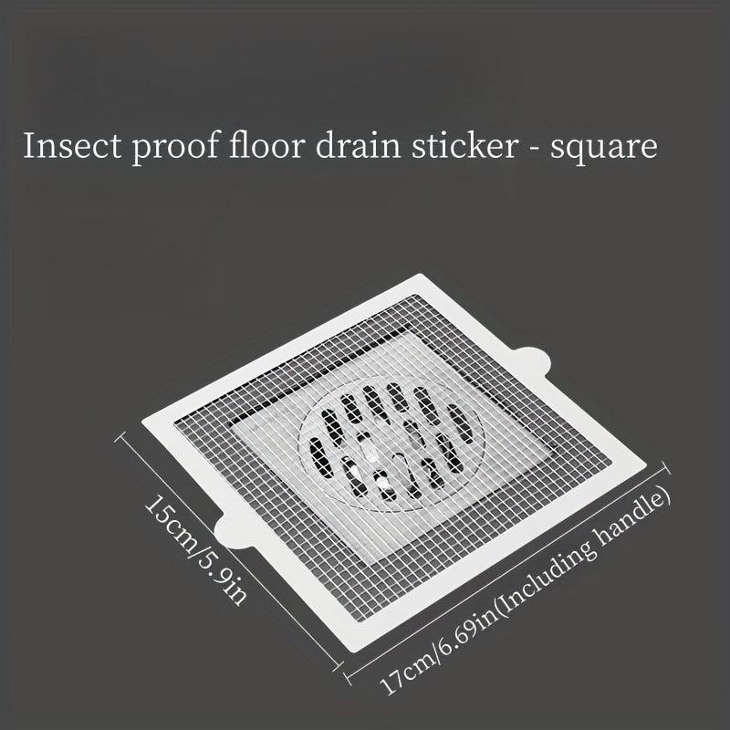 5pcs Disposable Shower Drain Hair Catcher Mesh Stickers